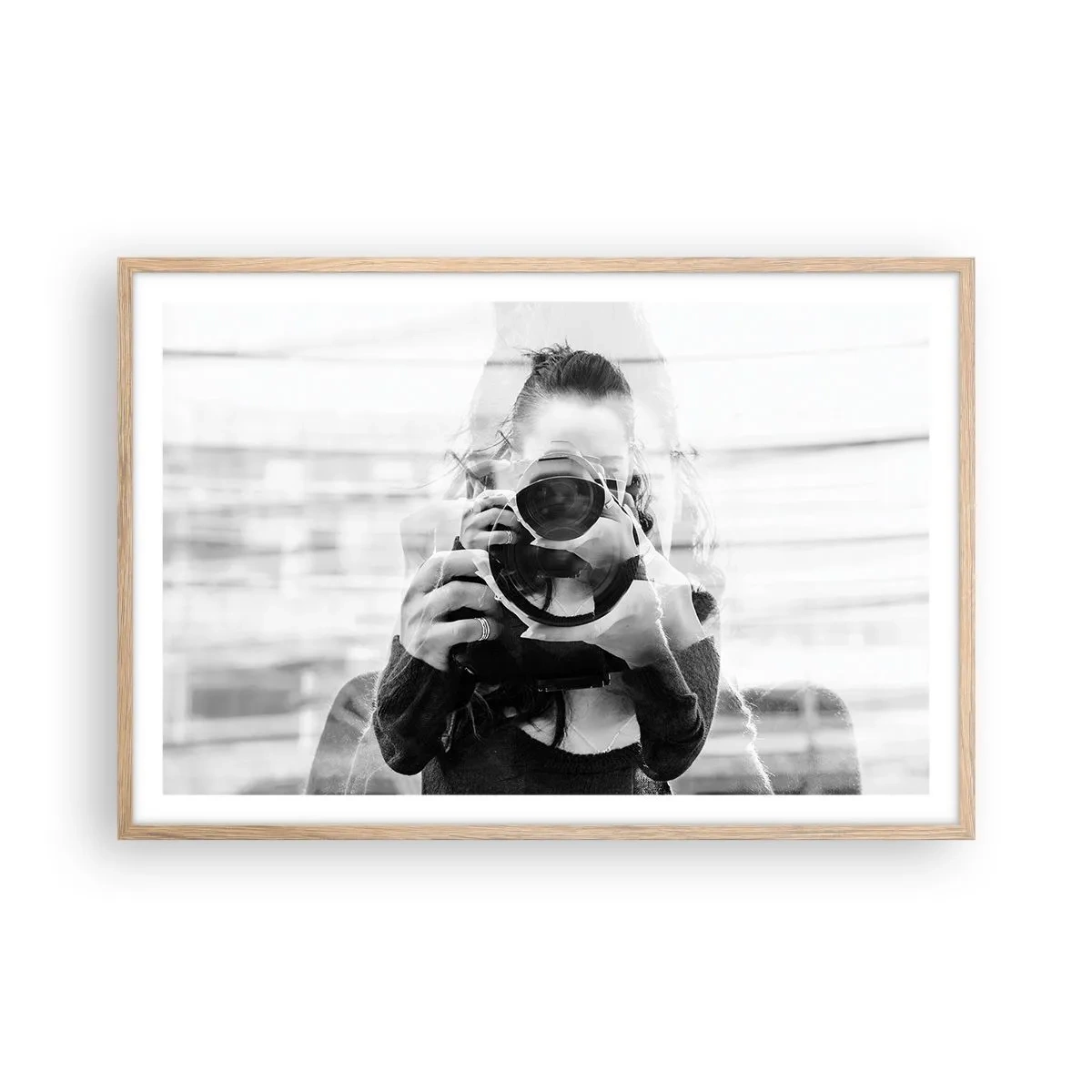 Poster in light oak frame - Creator and the Creation - 91x61 cm