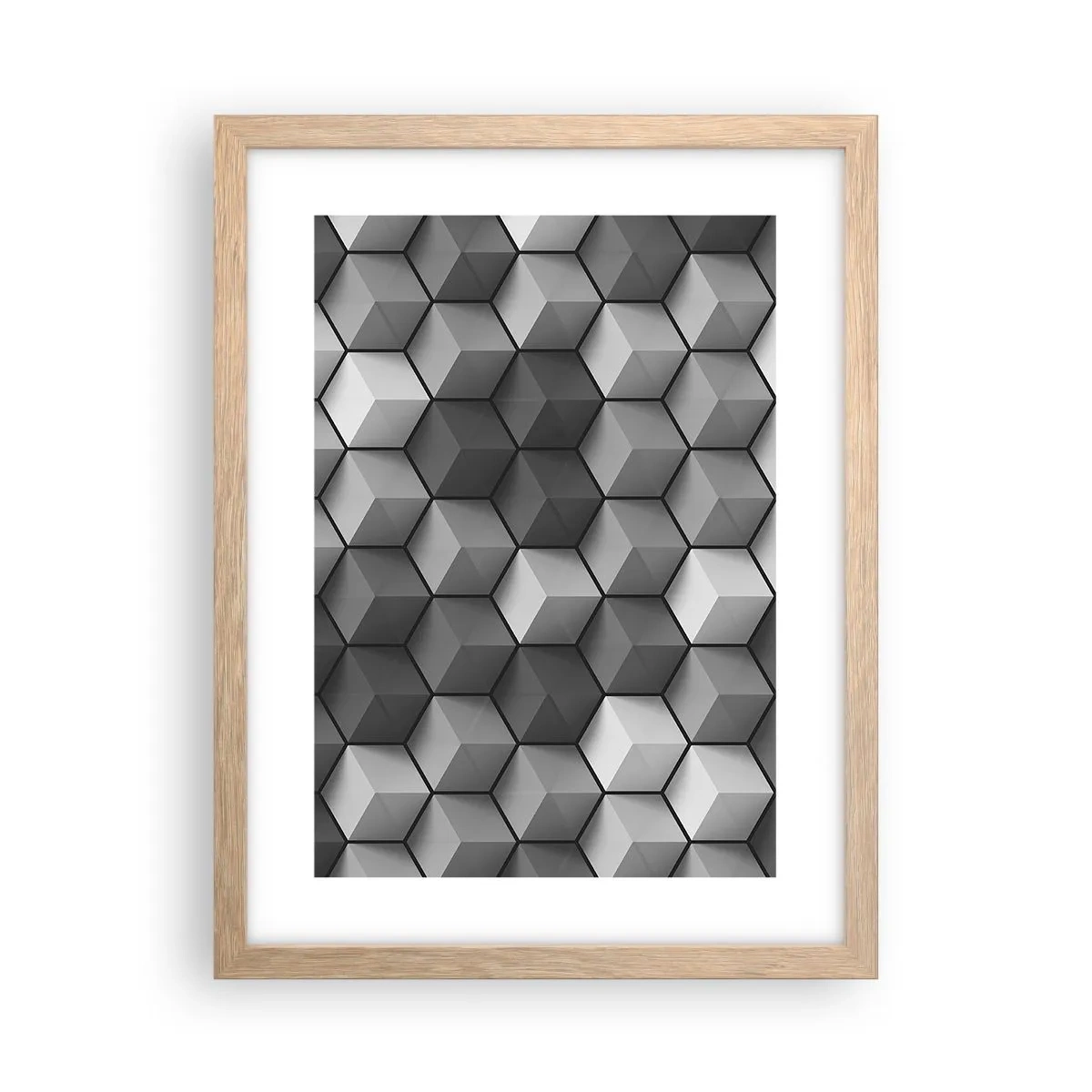 Poster in light oak frame - Cubist Jigsaw - 30x40 cm