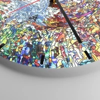 Clock face with lines