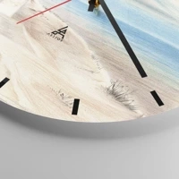 Clock face with lines