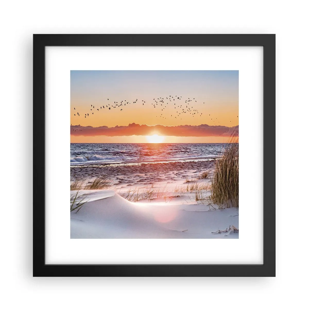 Poster in black frame - Horizontal Landscape - 30x30 cm