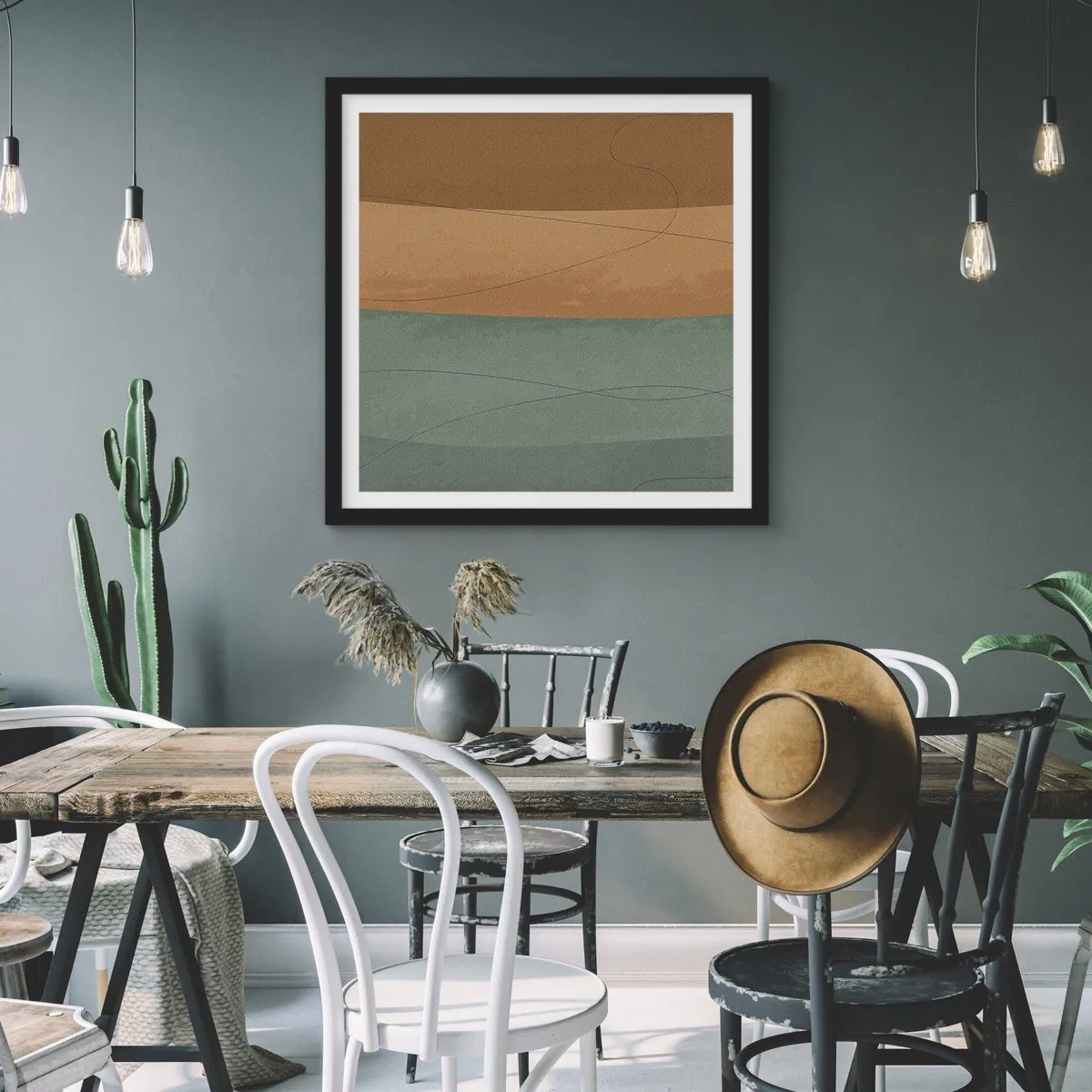 Poster in black frame - Horizontal Compostion - 30x30 cm