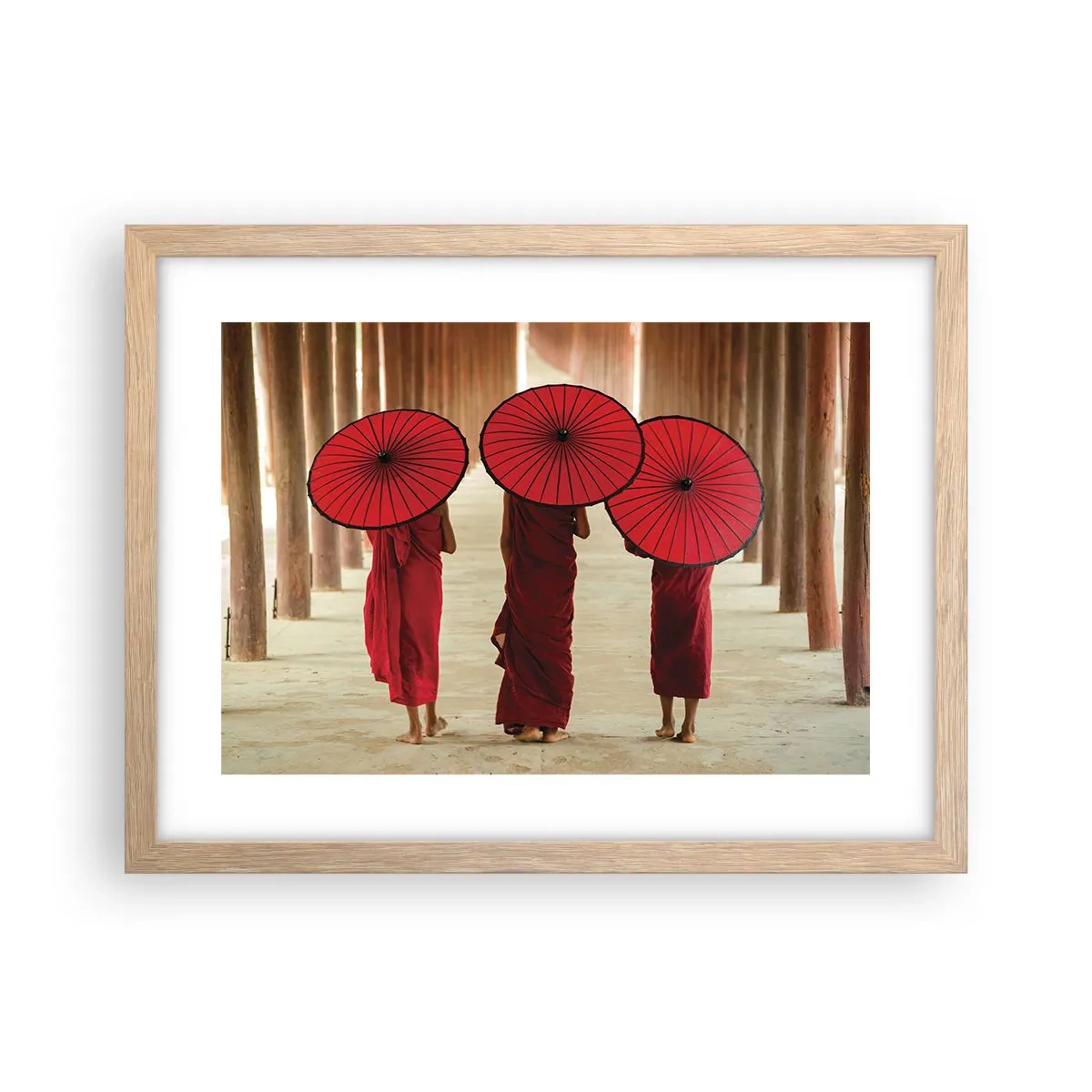 Poster in light oak frame - On the Way to Pure Country - 40x30 cm