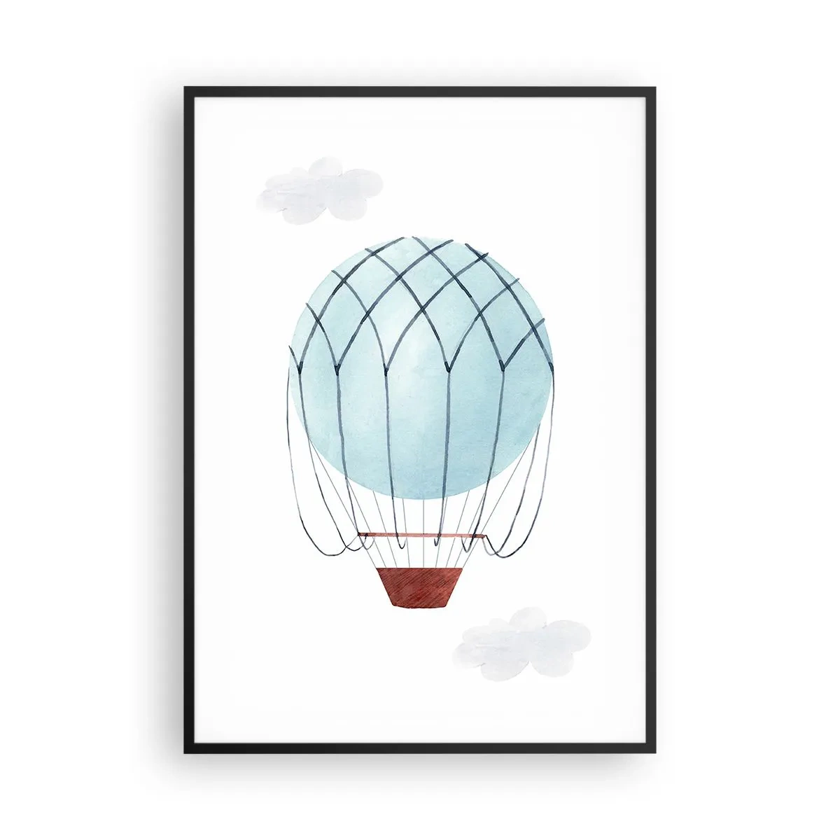 Poster in black frame - All in the Clouds - 70x100 cm