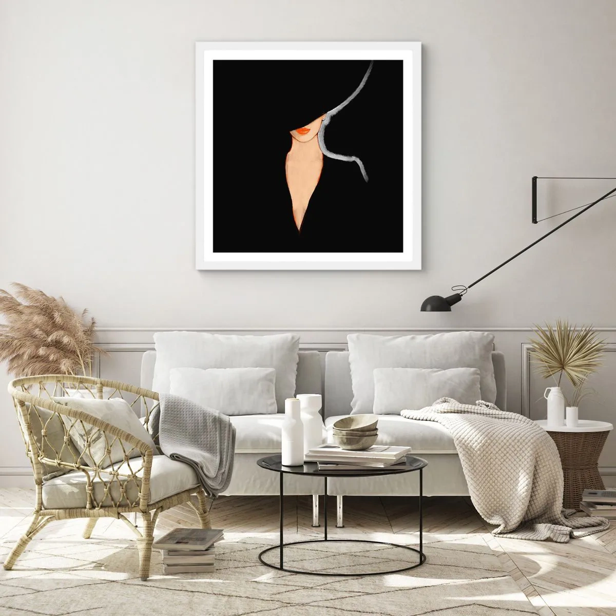 Poster in white frmae - Elegance and Style - 30x30 cm
