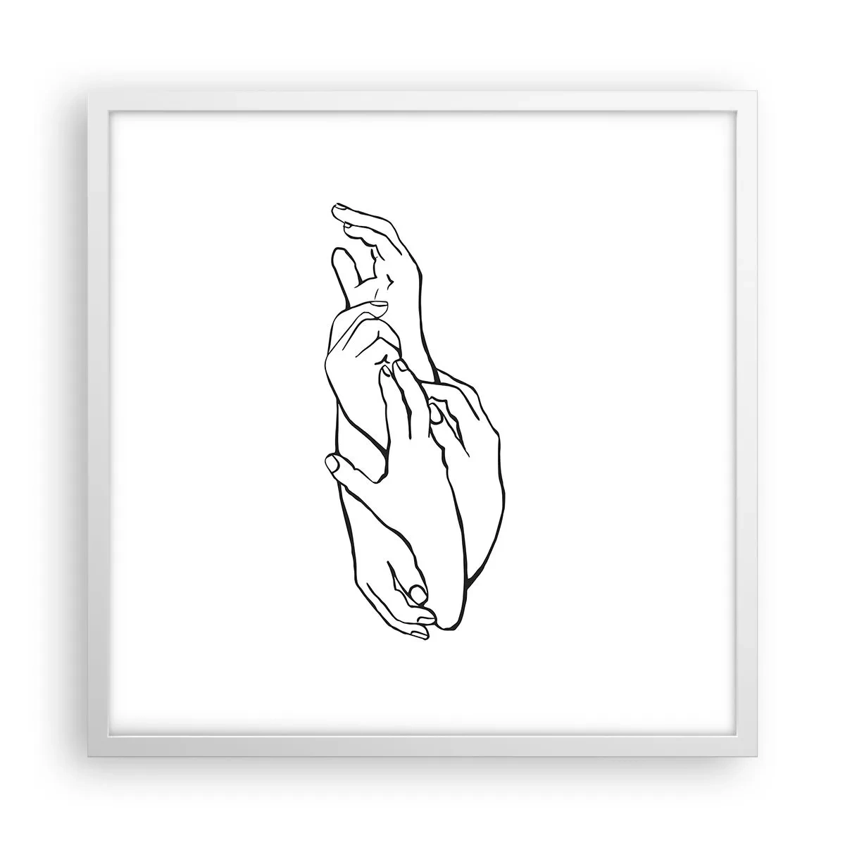 Poster in white frmae - Good Touch - 50x50 cm