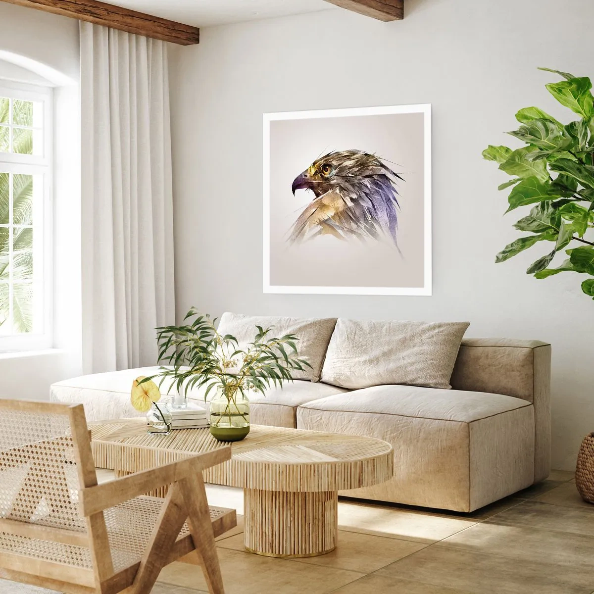 Poster - Portrait of a Warrior - 60x60 cm