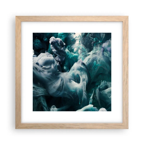 Poster in light oak frame - Movement of Colour - 30x30 cm