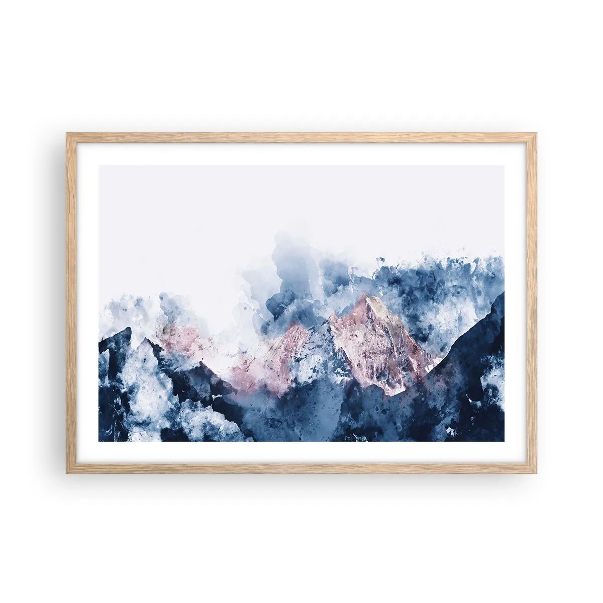 Poster in light oak frame - Those Summits! - 70x50 cm