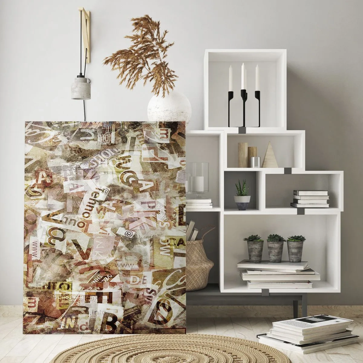 Glass picture - Jumbled up Words - 70x100 cm