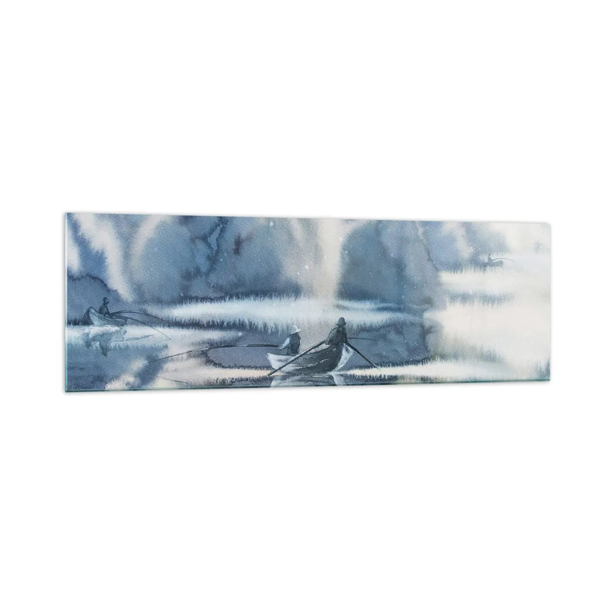 Glass picture - Fishermen in Their Paradise - 160x50 cm