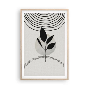 Poster in light oak frame - Composition: Rituals of Nature - 61x91 cm