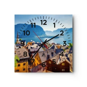 Wall clock - Clock on glass - It Couldn't be More Picturesque - 30x30 cm