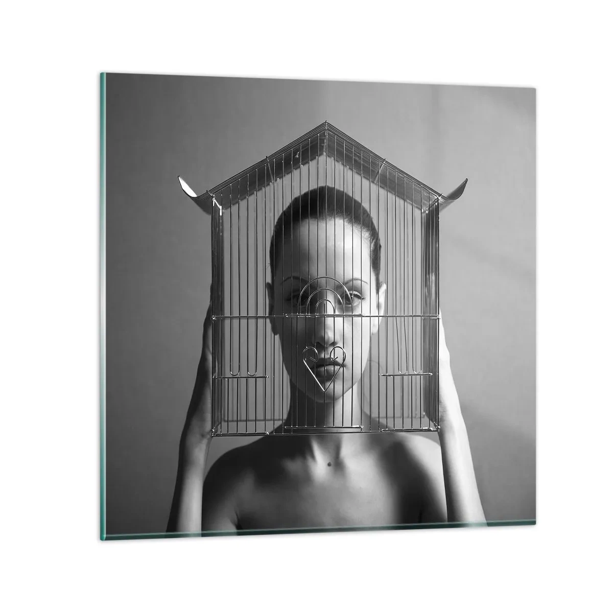 Glass picture - A Bit Surrealistic Portrat - 50x50 cm