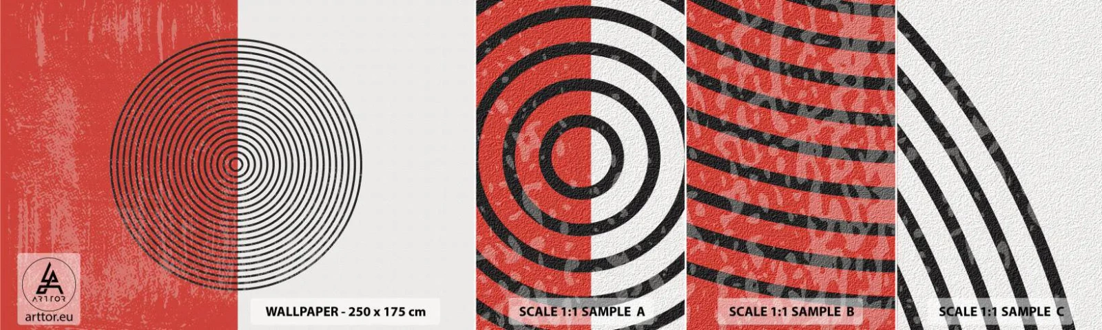 Photo Wallpaper Sample Self-Adhesive Deluxe Sticker - To the Core - Abstraction, Piece, Graphics - 100x30 cm