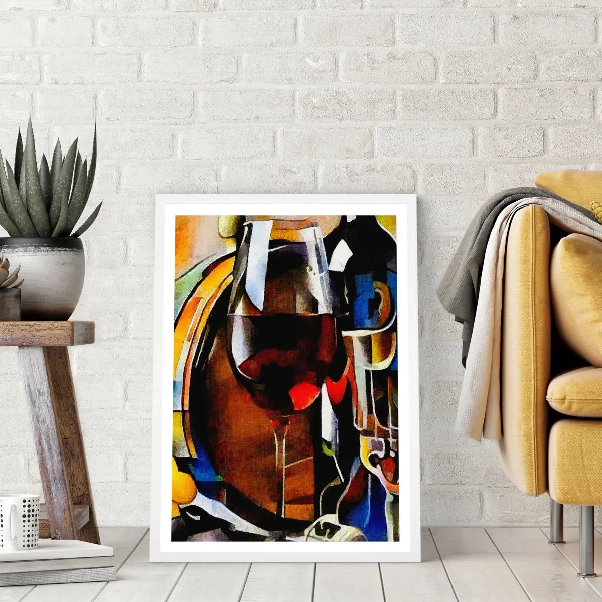 Poster in white frmae - And The World Fills With Colours - 61x91 cm