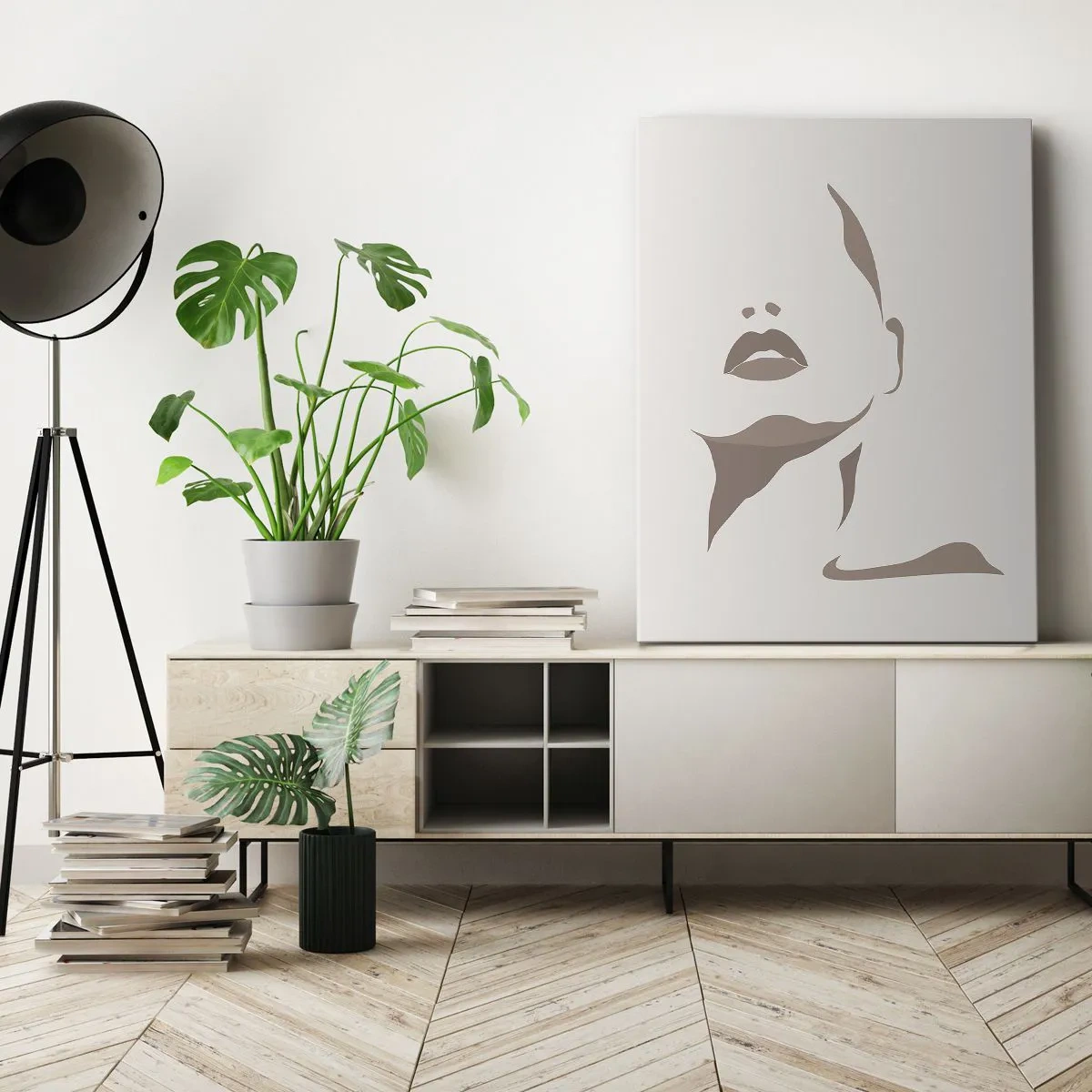 Canvas picture - Created with Light and Shadow - 45x80 cm