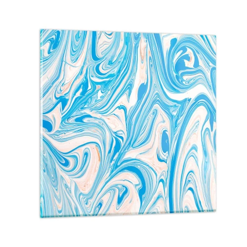 Glass picture - Floodplain in Turquoise - 60x60 cm