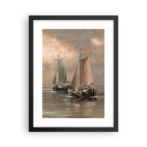 Poster in black frame - Return of Sailors - 30x40 cm