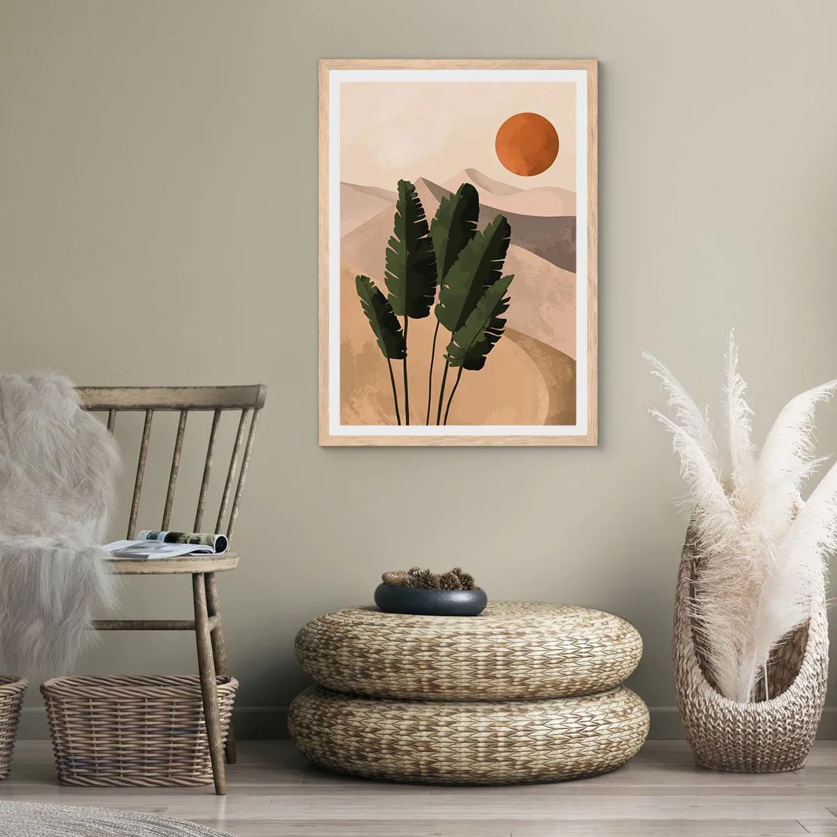 Poster in light oak frame - Triumph of Life - 30x40 cm