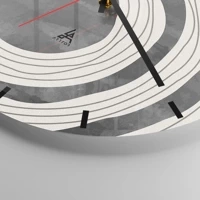 Clock face with lines