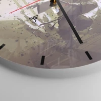Clock face with lines