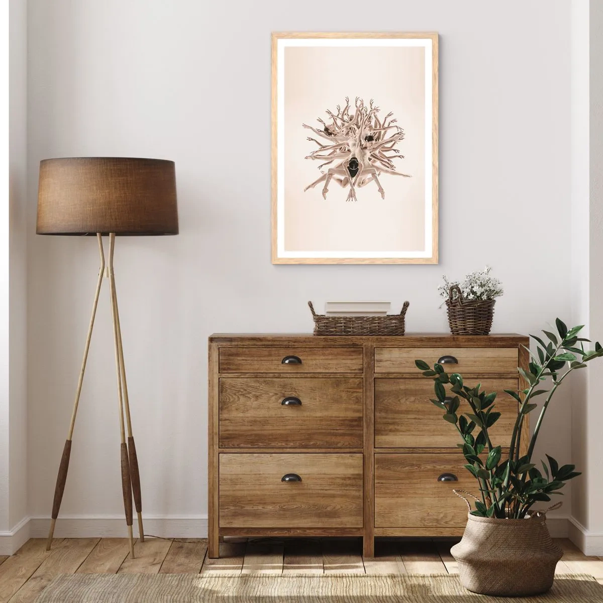 Poster in light oak frame - Dance in Bloom - 30x40 cm