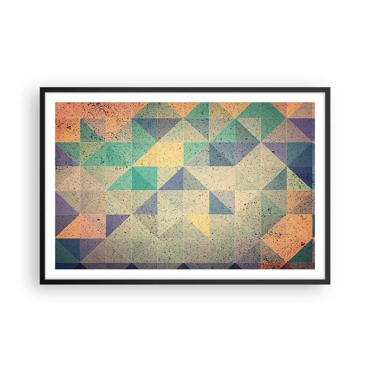Poster in black frame - The Republic of Triangles - 91x61 cm