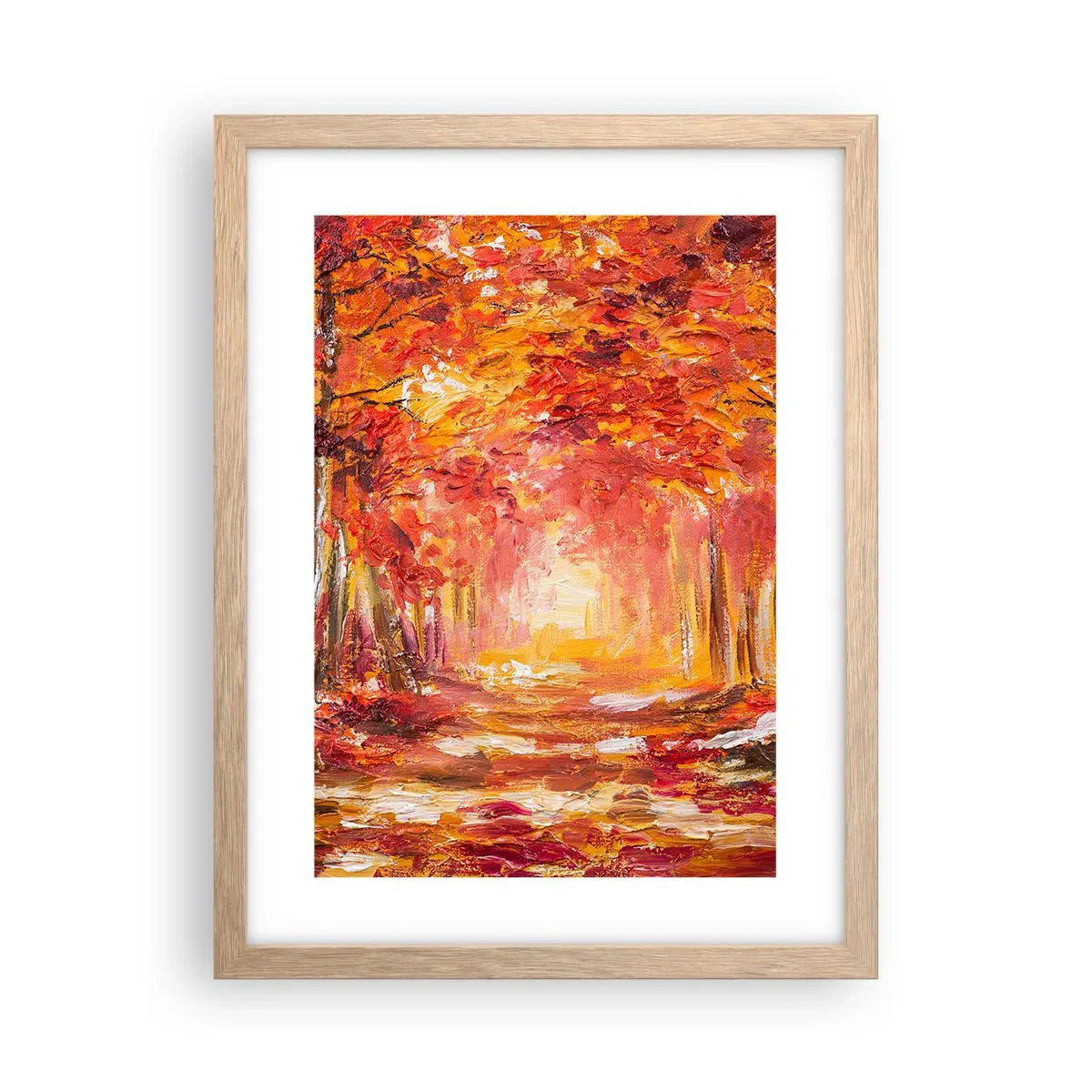 Poster in light oak frame - Copper Forest - 30x40 cm