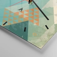 Clock face with lines