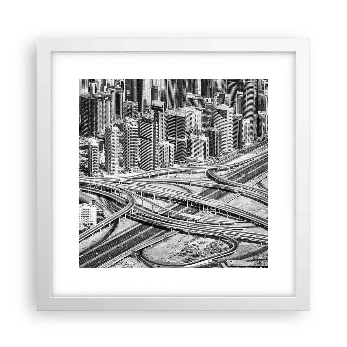 Poster in white frmae - Dubai - Impossible City - 30x30 cm