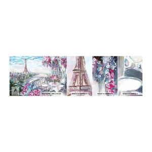 Photo Wallpaper Sample Standard Eco - Come Visit in May - City, Eiffel Tower, Paris - 100x30 cm