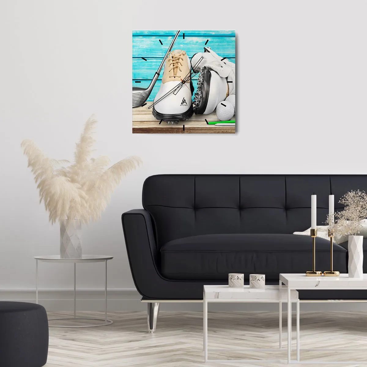 Wall clock - Clock on glass - Everything Is Ready - 40x40 cm