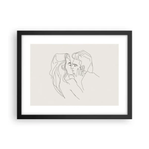 Poster in black frame - Tangled up by a Feeling - 40x30 cm