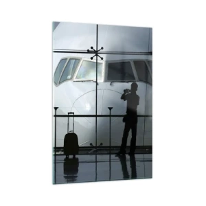 Glass picture - Via a Vis at the Aiport - 80x120 cm
