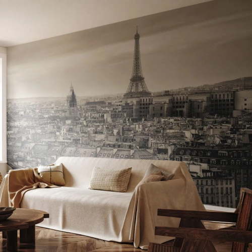 Photo Wallpaper Premium Sand - Over the Roofs of Paris - City, Paris, Architecture - 250x175 cm