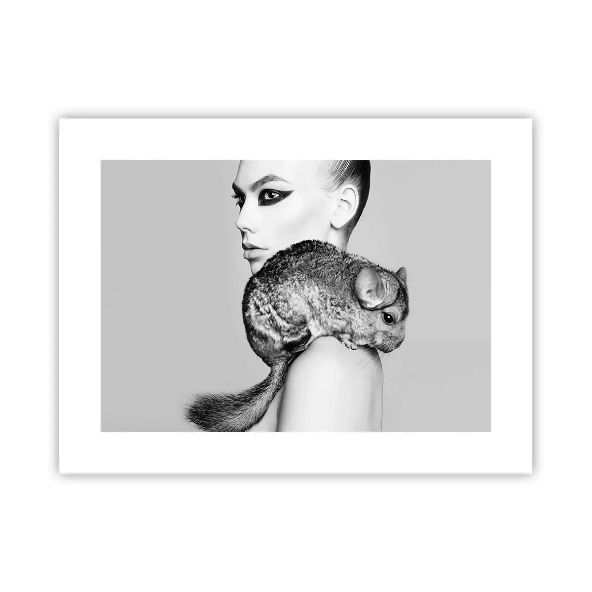 Poster - Lady with a Chinchilla - 40x30 cm