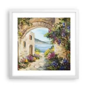 Poster in white frmae - Charm of a Sea Province - 40x40 cm