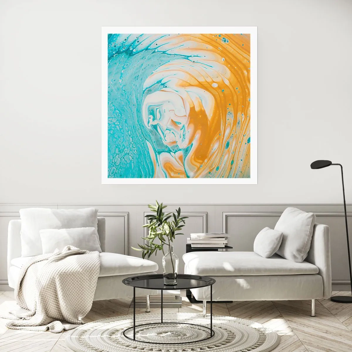 Poster - Pastel Swirl - 30x30 cm