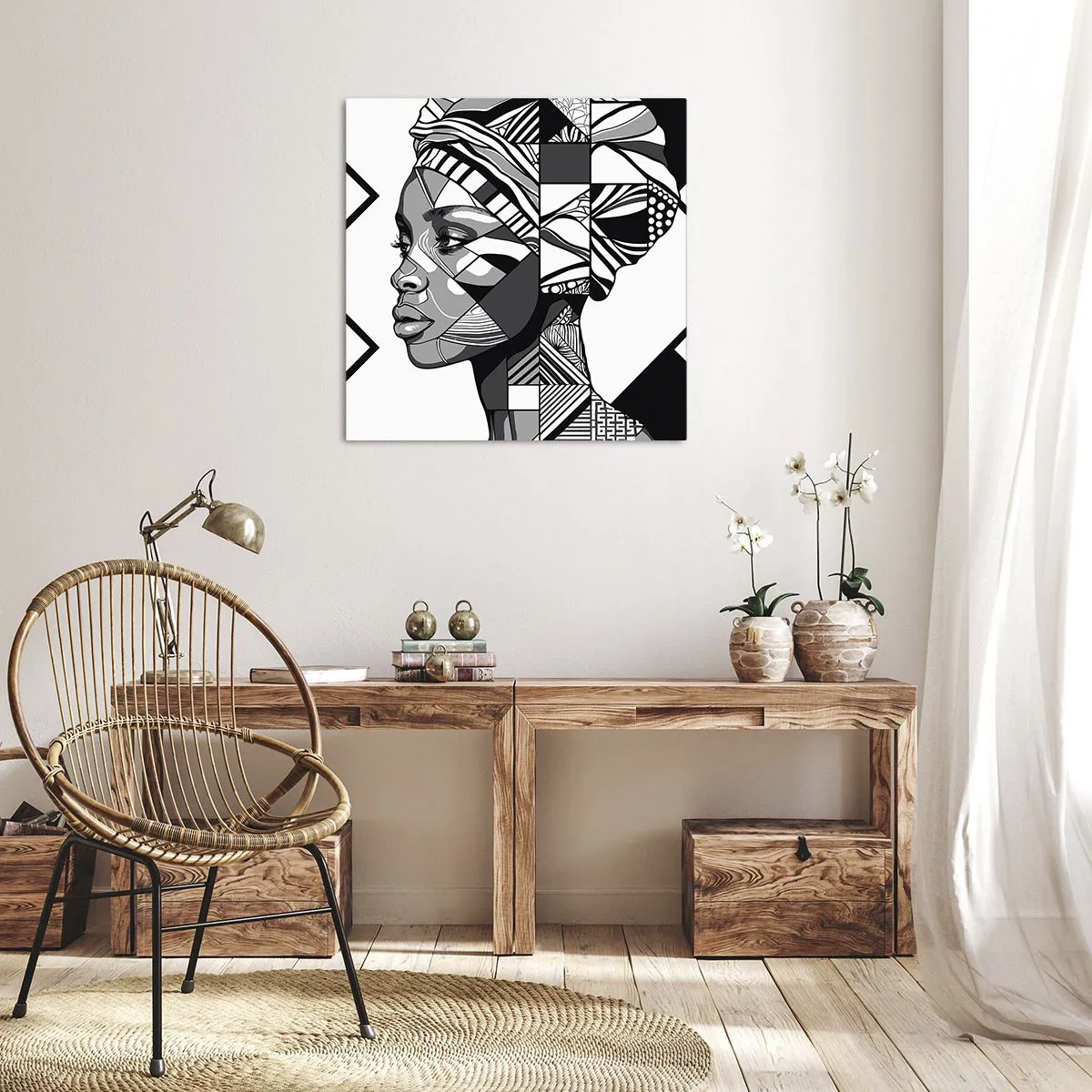 Canvas picture - Ethnic Portrait - 70x70 cm