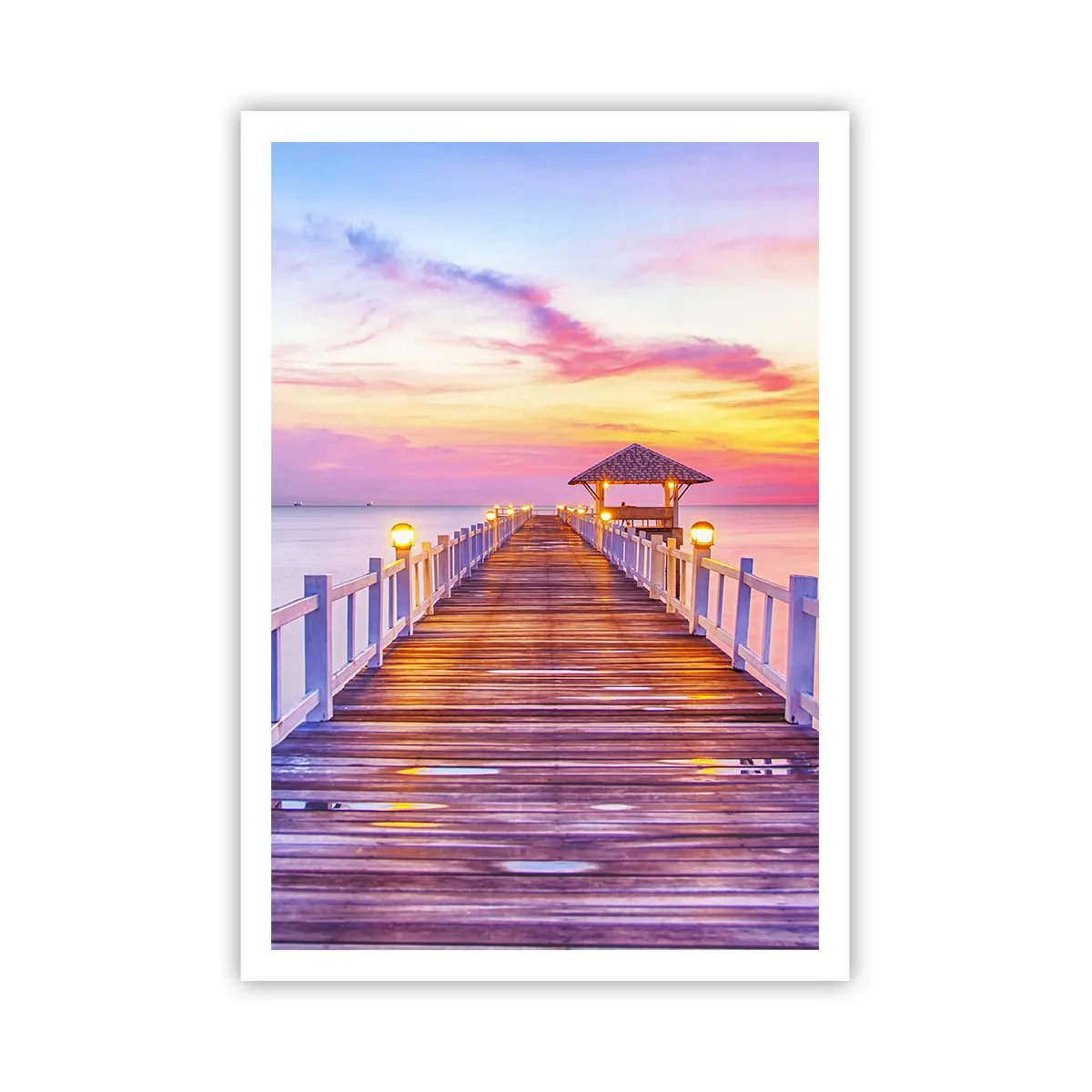 Poster - Lilac and Gold Silence of an Evening - 70x100 cm