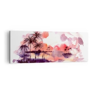 Canvas picture - Peace of Tropics in Red - 140x50 cm