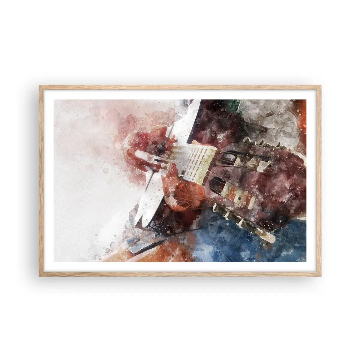 Poster in light oak frame - And What do You Think? - 91x61 cm