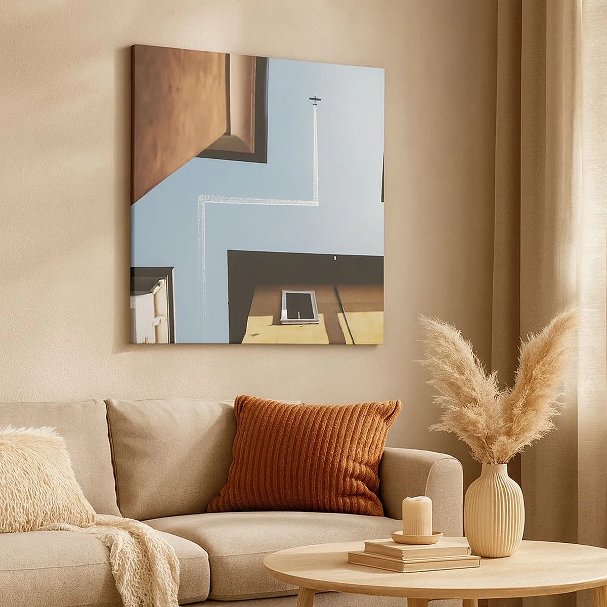 Canvas picture - Above City Maze - 30x30 cm