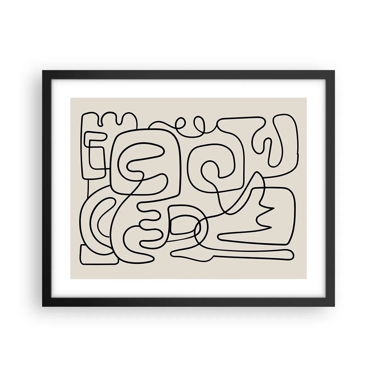 Poster in black frame - Tracing - 50x40 cm