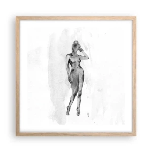 Poster in light oak frame - Study of Ideal of Feminity - 50x50 cm