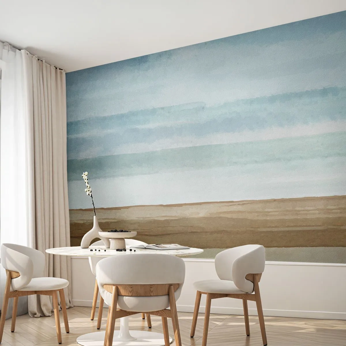 Self-Adhesive Photo Wallpaper Deluxe Sticker - Calming - Abstraction, Coast, Beach - 100x70 cm