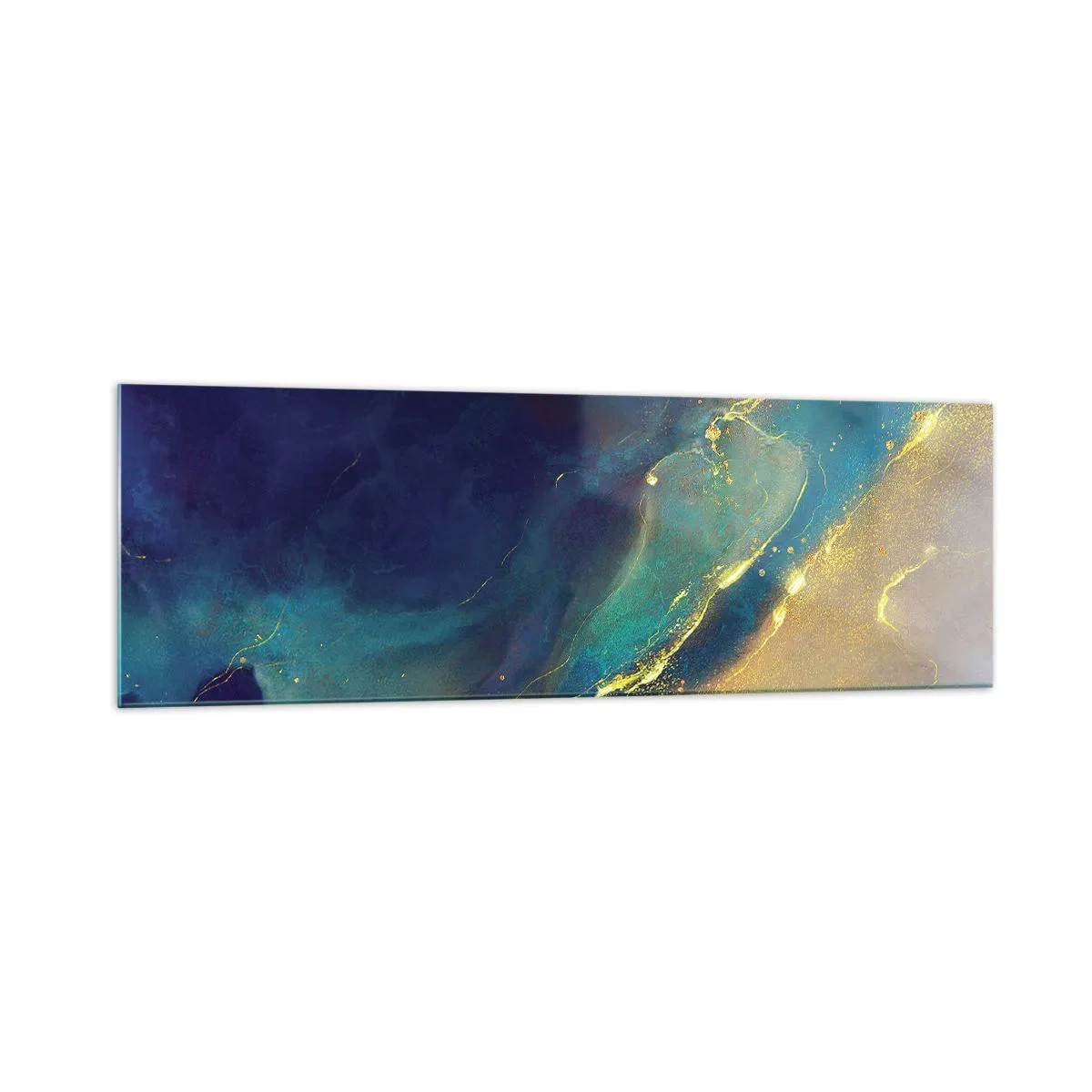 Glass picture - Golden Flood - 160x50 cm