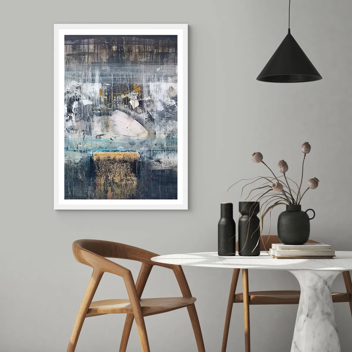 Poster in white frmae - Icy Path - 61x91 cm