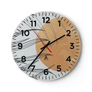 Wall clock - Clock on glass - Always Towards the Sun - 30x30 cm